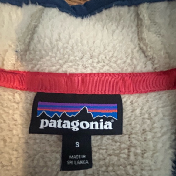 Patagonia Retro X Fleece Blue and Cream Red Small - Picture 6 of 7